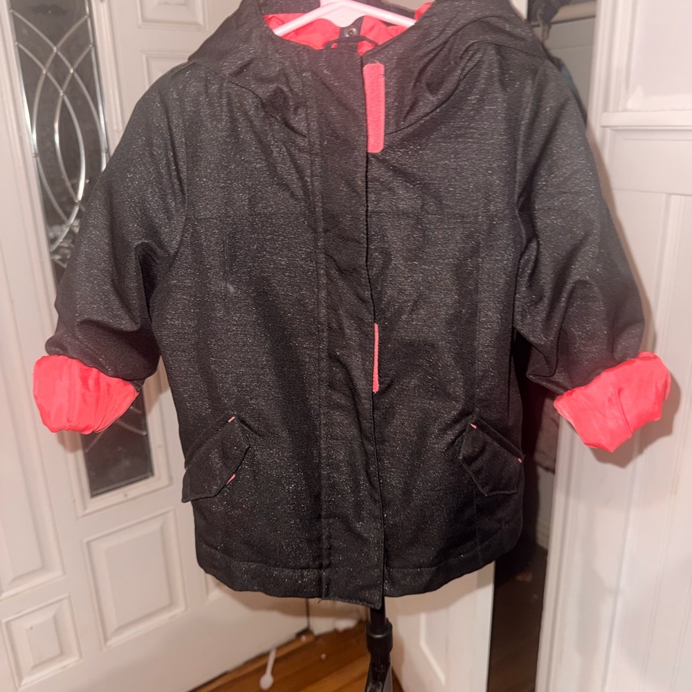 Cherokee Kids Black Jacket with Pink Highlights